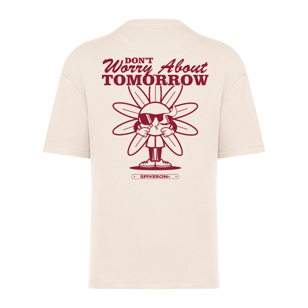 DON’T WORRY OVERSIZED T-SHIRT IVORY - Spiveron Designs