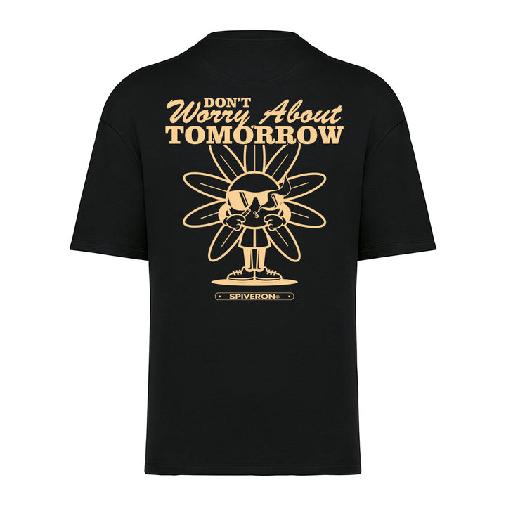 DON’T WORRY OVERSIZED T-SHIRT BLACK - Spiveron Designs